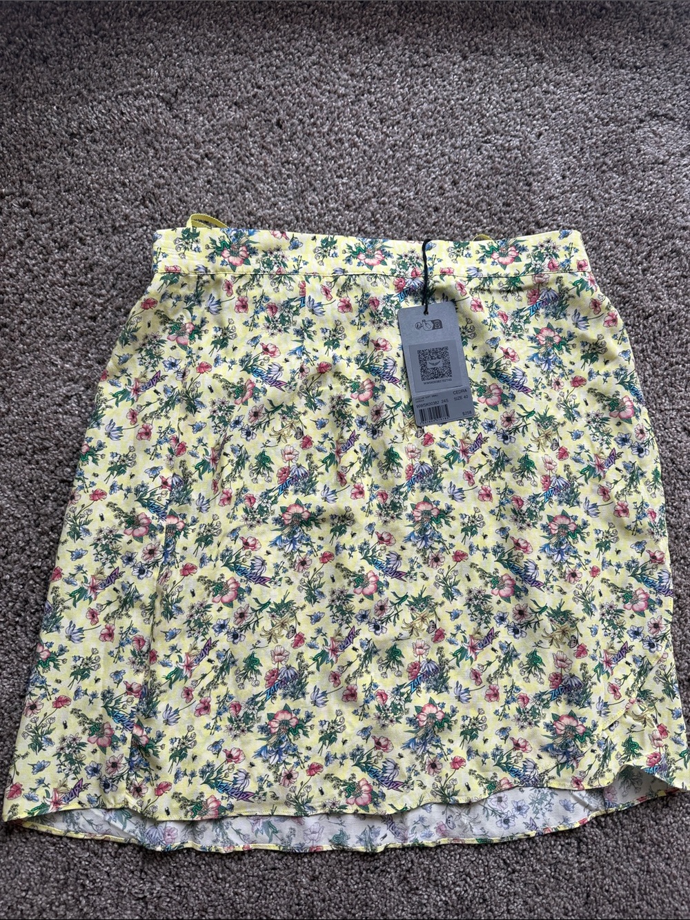 Zadig & Voltaire Yellow Floral Mini Skirt